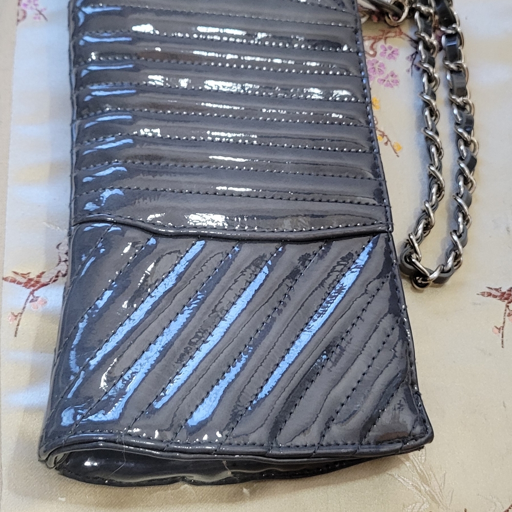 Vintage Steve Madden Gray Patent Leather Clutch